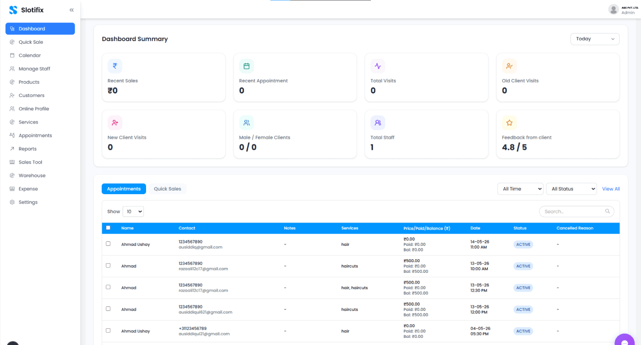 Slotifix interface